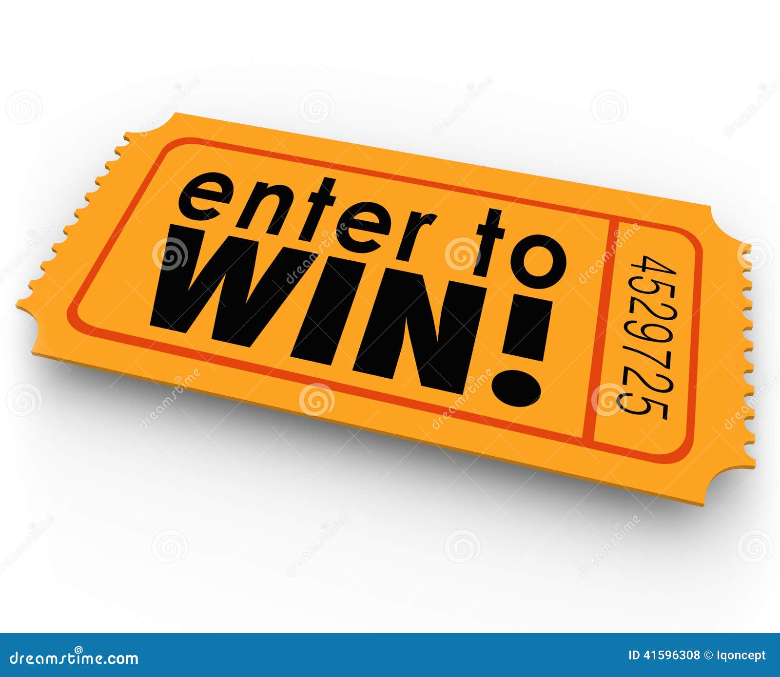Enter To Win Raffle Ticket Winner Lottery Jackpot Stock Illustration