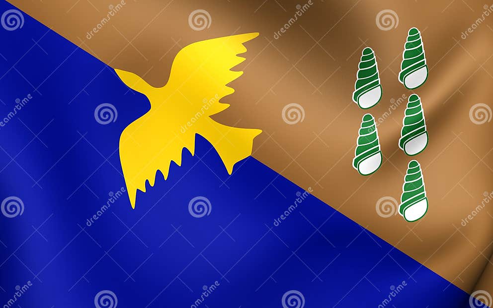 Flag of Manus Province, Papua New Guinea. Stock Illustration